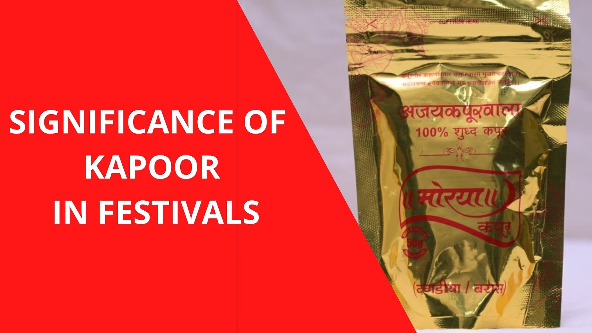 significance of camphor/kapoor in festivals