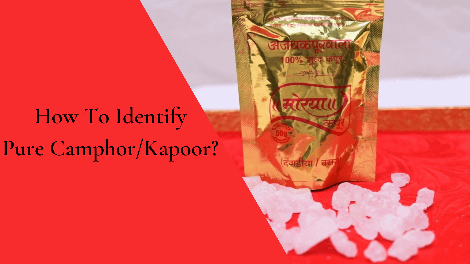 Identifying Pure Camphor/Karpoor
